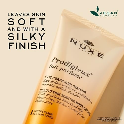 Nuxe Prodigieux Beautifying Scented Body Lotion – Satin Finish Moisturizer with Coconut, Argan & Almond Oils, 6.7 Fl Oz Avelisse