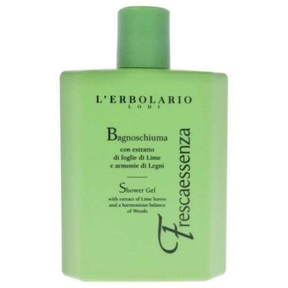 L'Erbolario Frescaessenza Energizing Shower Gel – Toning Body Wash with Plant Extracts and Vitamin E, Woody Citrus Scent, 8.4 oz