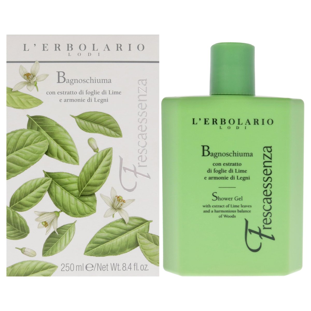 L'Erbolario Frescaessenza Energizing Shower Gel – Toning Body Wash with Plant Extracts and Vitamin E, Woody Citrus Scent, 8.4 oz - görsel 1
