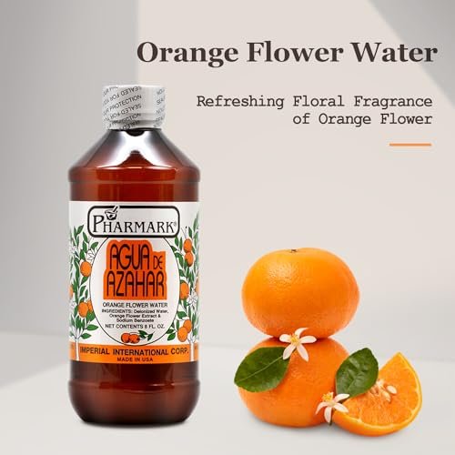 Pharmark Orange Flower Blossom Water - Natural Alcohol-Free Facial Toner & Hydrating Neroli Mist for Sensitive Skin - Soothing Botanical Astringent (8oz, Pack of 3) Avelisse