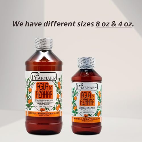 Pharmark Orange Flower Blossom Water - Natural Alcohol-Free Facial Toner & Hydrating Neroli Mist for Sensitive Skin - Soothing Botanical Astringent (8oz, Pack of 3) Avelisse