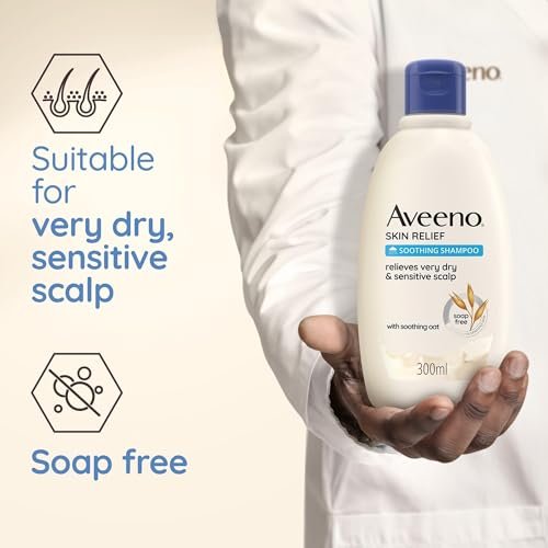 Aveeno Skin Relief Soothing Shampoo – Gentle Daily Cleanse for Sensitive Scalps, 10.14 fl oz Avelisse
