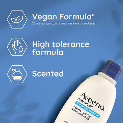 Aveeno Skin Relief Soothing Shampoo – Gentle Daily Cleanse for Sensitive Scalps, 10.14 fl oz Avelisse