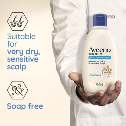 Aveeno Skin Relief Soothing Shampoo – Gentle Daily Cleanse for Sensitive Scalps, 10.14 fl oz Avelisse