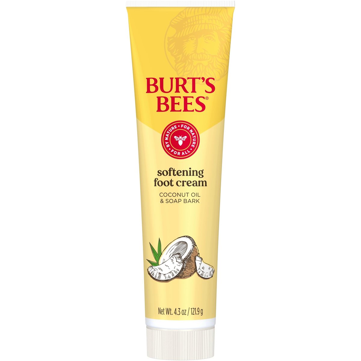 Burt's Bees Softening Foot Cream with Coconut Oil and Soap Bark, 4.3 oz (Pack of 3) – Natural Moisturizer for Dry, Cracked Feet Avelisse
