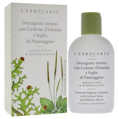L'Erbolario Personal Hygiene Cleanser – Gentle Daily Wash for Soft, Refreshed Skin | Silicone & Paraben Free | 5.07 oz