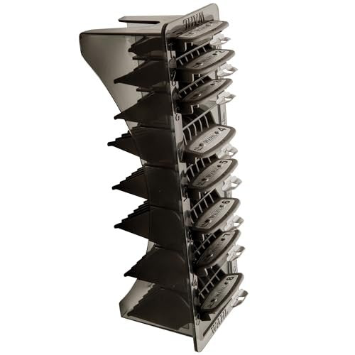 Wahl Professional #1-#8 Premium Cutting Guides with Durable Metal Clips and Organizer Avelisse