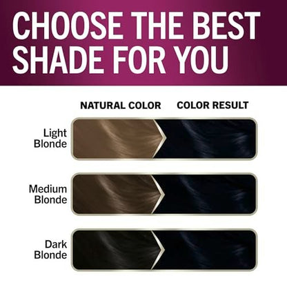 Schwarzkopf Keratin Permanent Hair Dye Cream, 1.1 Midnight Black - Professional Gray Coverage with Bond Enforcing System