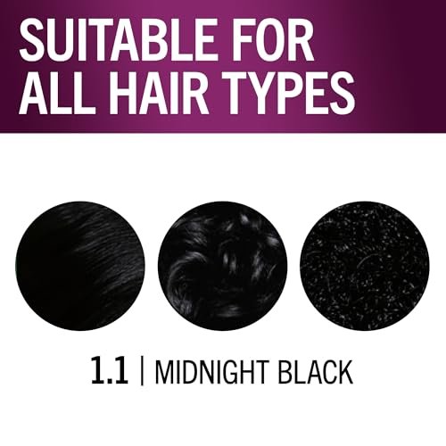 Schwarzkopf Keratin Permanent Hair Dye Cream, 1.1 Midnight Black - Professional Gray Coverage with Bond Enforcing System - görsel 8