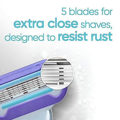 Gillette Venus Swirl Women's Razor 6 Count - Smooth, Close Shave with Flexible Head Avelisse