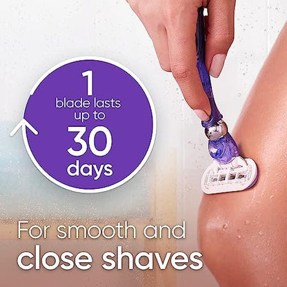 Gillette Venus Swirl Women's Razor 6 Count - Smooth, Close Shave with Flexible Head Avelisse