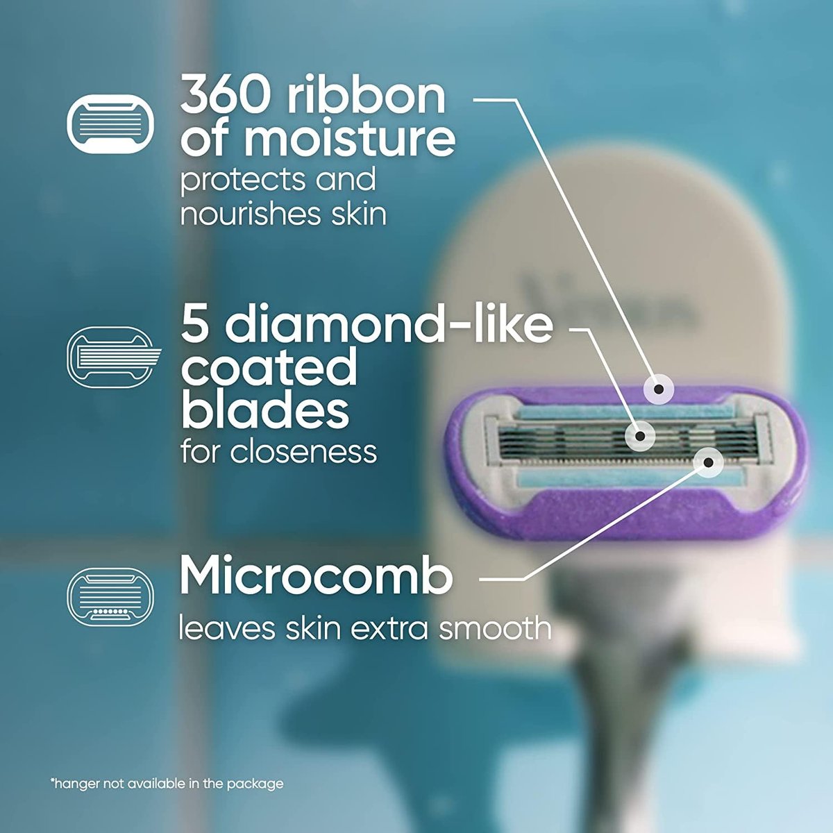Gillette Venus Swirl Women's Razor 6 Count - Smooth, Close Shave with Flexible Head Avelisse