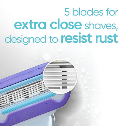 Gillette Venus Swirl Women's Razor 6 Count - Smooth, Close Shave with Flexible Head Avelisse