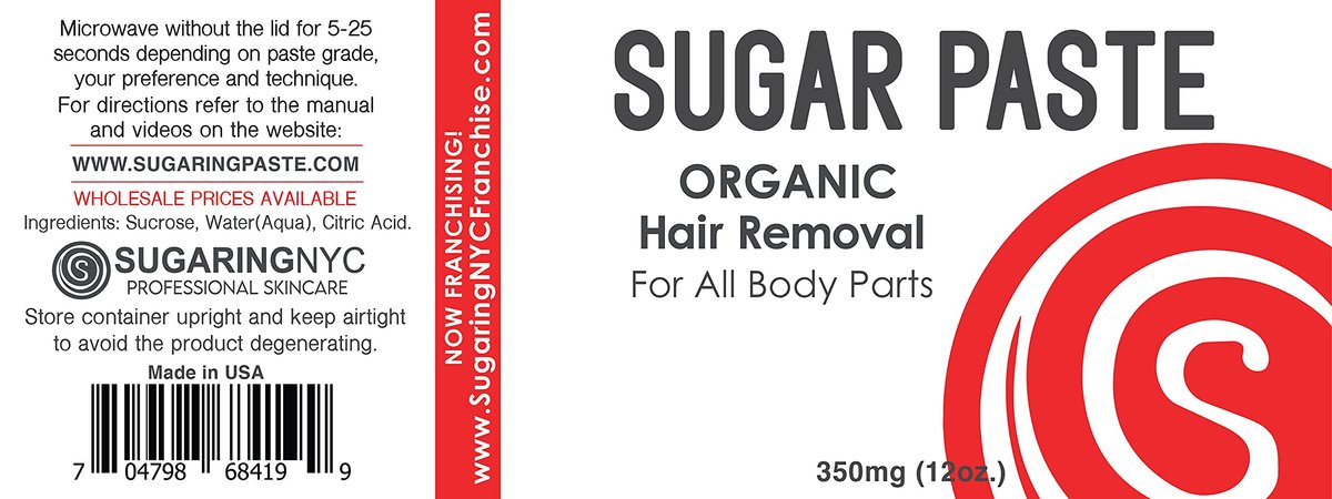 Sugaring Paste for Bikini, Legs, Brazilian, Arms and Back – 12oz by Sugaring NYC Avelisse