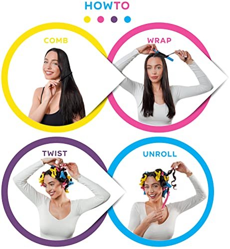Tifara Beauty Salon Heatless Flexible Hair Rollers Curlers 42-Pack 7" Soft Foam Flexi Twist Curling Rods for Short & Long Hair - görsel 6