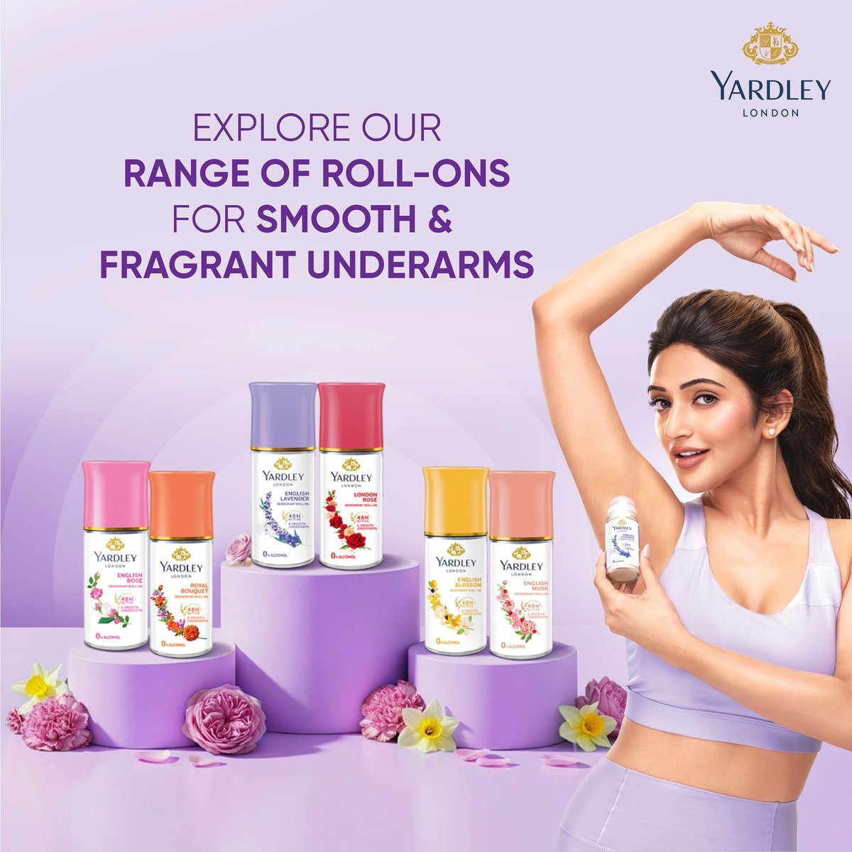 Yardley London English Lavender Deodorant Roll-On - 1.7 oz Aluminum-Free Deodorant for Men & Women - görsel 14