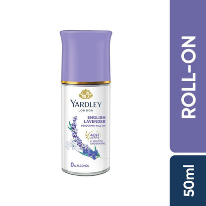 Yardley London English Lavender Deodorant Roll-On - 1.7 oz Aluminum-Free Deodorant for Men & Women