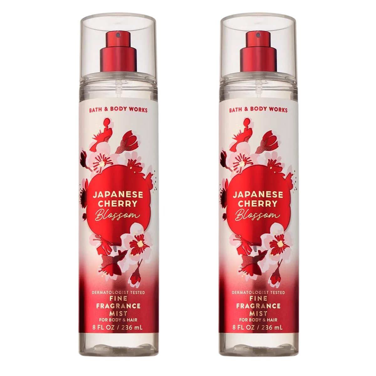 Bath & Body Works Japanese Cherry Blossom Fine Fragrance Mist 8 oz - 2 Pack, Long-Lasting Floral Body Spray for Women - görsel 2