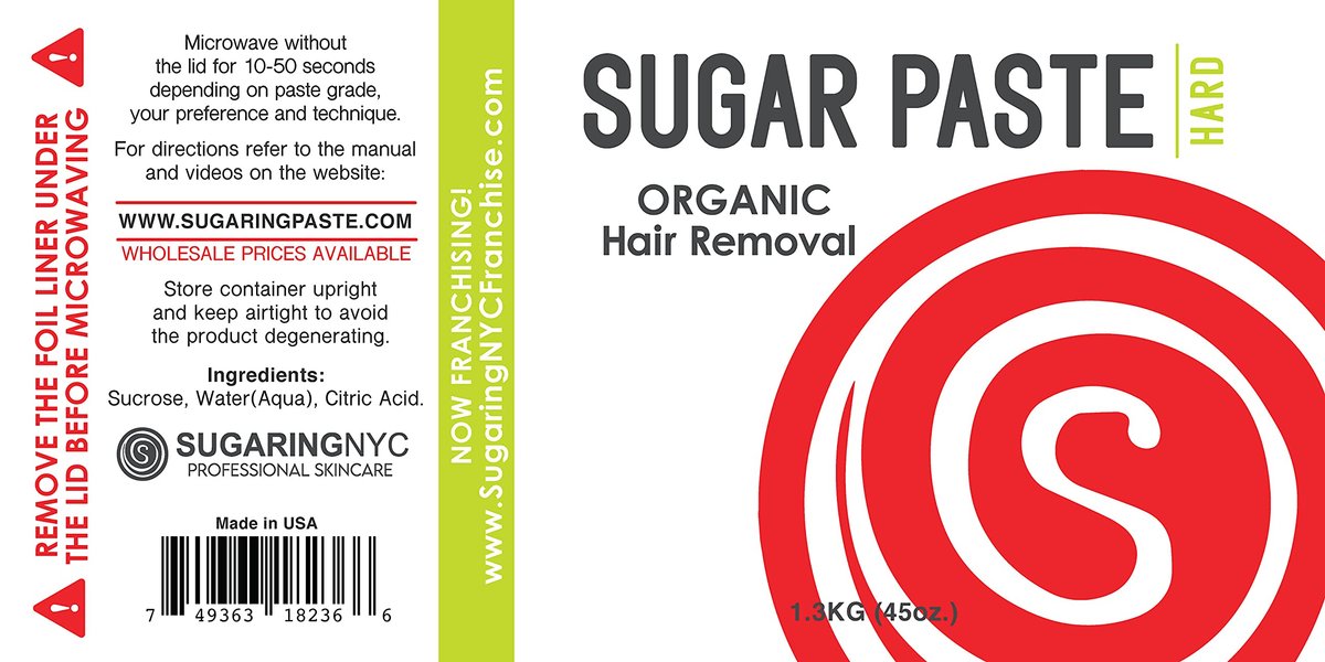 Sugaring NYC Hard Sugar Paste – 1.3 kg (45 oz) for Toughest Hair: Bikini, Brazilian, Underarms Avelisse