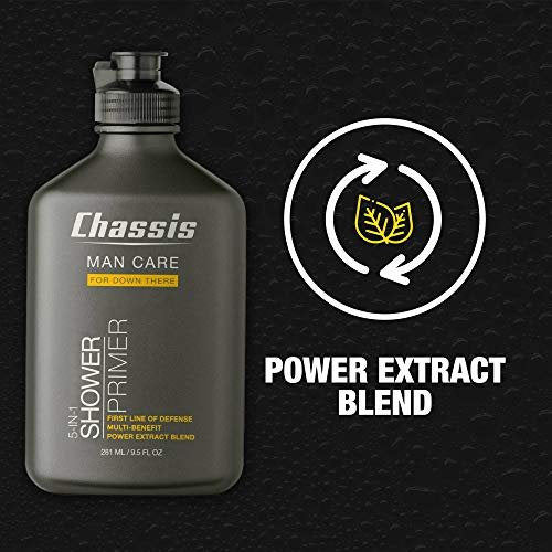 Chassis 5-in-1 Shower Primer: Men's Anti-Chafing Gel & Deep-Cleansing Bodywash, 9.5 Fl Oz Avelisse