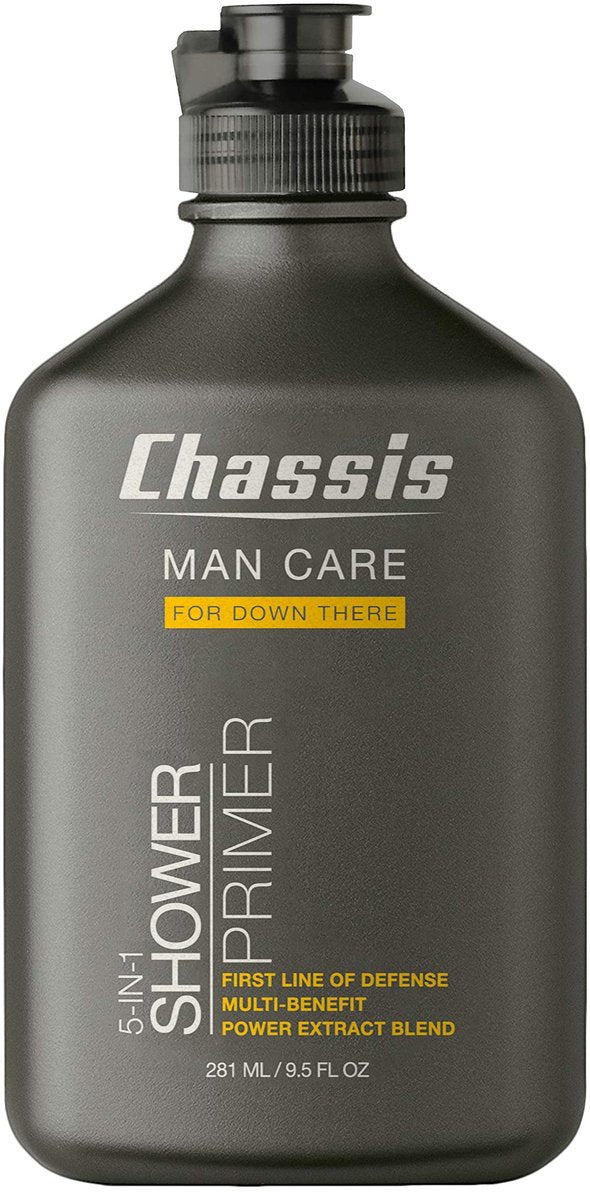 Chassis 5-in-1 Shower Primer: Men's Anti-Chafing Gel & Deep-Cleansing Bodywash, 9.5 Fl Oz Avelisse