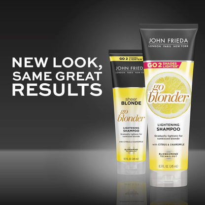 John Frieda Sheer Blonde Go Blonder Gradual Lightening Shampoo - 8.3 oz with Citrus & Chamomile, BlondMend Technology Avelisse