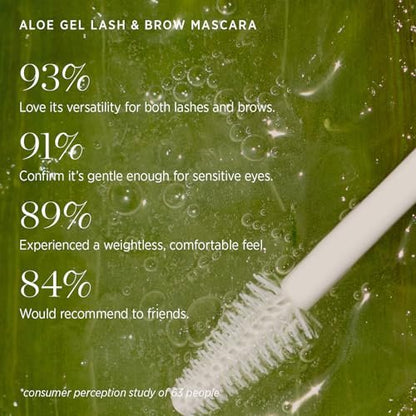 Ere Perez Natural Aloe Gel Lash + Brow Mascara - Clear, Conditioning, Sweat-Proof, Vegan & Cruelty-Free (0.35 oz) Avelisse