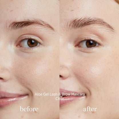 Ere Perez Natural Aloe Gel Lash + Brow Mascara - Clear, Conditioning, Sweat-Proof, Vegan & Cruelty-Free (0.35 oz) Avelisse