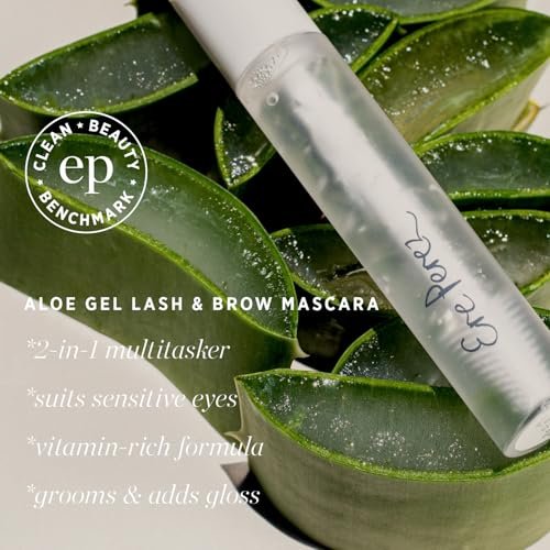 Ere Perez Natural Aloe Gel Lash + Brow Mascara - Clear, Conditioning, Sweat-Proof, Vegan & Cruelty-Free (0.35 oz) Avelisse