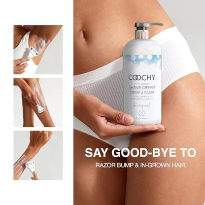 Coochy Intimate Shaving Cream – Be Original, 32 oz – Shave Conditioner & Moisturizer for Sensitive Skin, Anti-Bump Avelisse