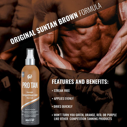 Pro Tan Overnight Competition Color Self-Tanner - Original Suntan Brown, 8.5 fl oz Avelisse