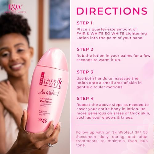 FAIR & WHITE So White Skin Brightening Lotion - 500 ml Daily Moisturizing Body Lotion Avelisse