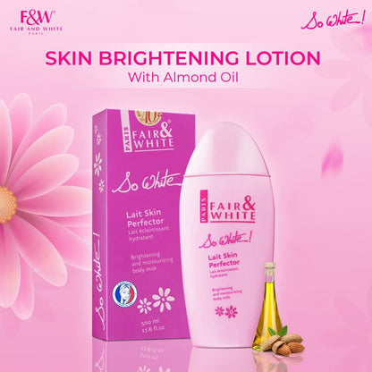 FAIR & WHITE So White Skin Brightening Lotion - 500 ml Daily Moisturizing Body Lotion Avelisse