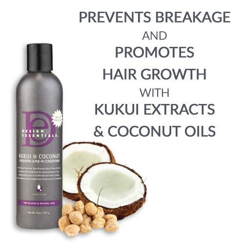 Design Essentials Natural Kukui & Coconut Hydrating Leave-In Conditioner for Relaxed and Natural Hair - 8 oz - görsel 5