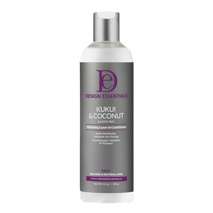 Design Essentials Natural Kukui & Coconut Hydrating Leave-In Conditioner for Relaxed and Natural Hair - 8 oz
