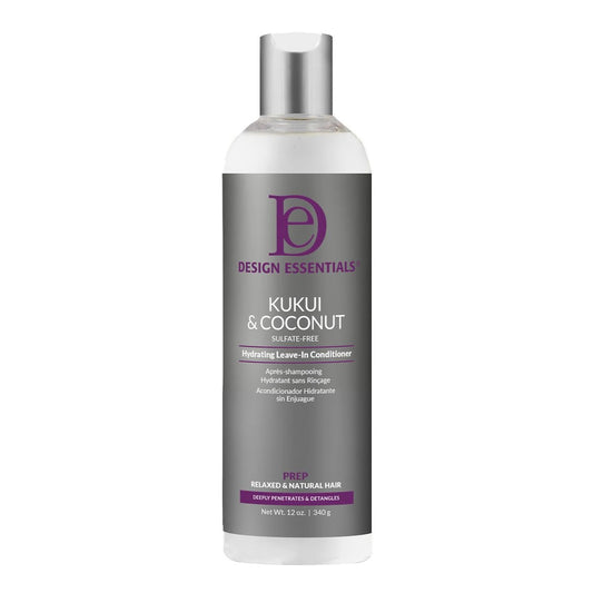 Design Essentials Natural Kukui & Coconut Hydrating Leave-In Conditioner for Relaxed and Natural Hair - 8 oz