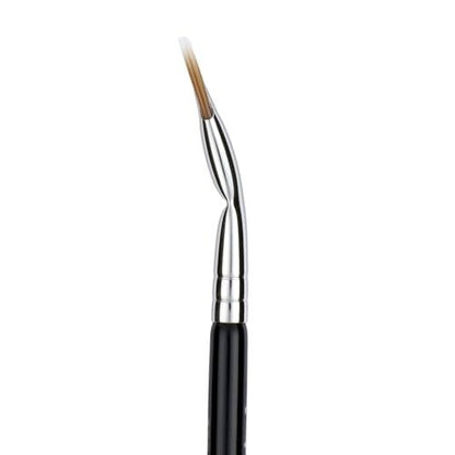 Bdellium Tools Professional Maestro Series 730 Bent Mascara Fan Brush - Soft Synthetic Fibers for Flawless Mascara Application (Black, 1pc)