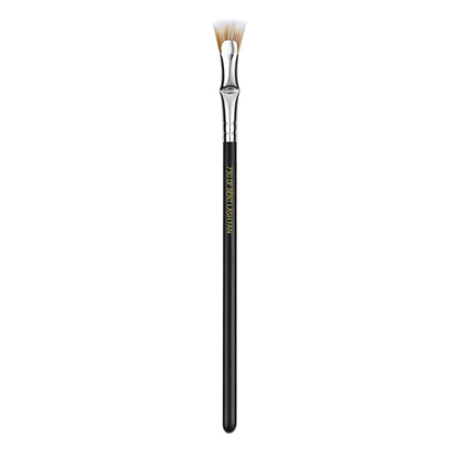 Bdellium Tools Professional Maestro Series 730 Bent Mascara Fan Brush - Soft Synthetic Fibers for Flawless Mascara Application (Black, 1pc)