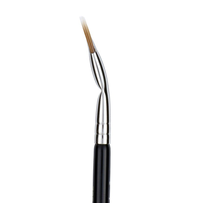 Bdellium Tools Professional Maestro Series 730 Bent Mascara Fan Brush - Soft Synthetic Fibers for Flawless Mascara Application (Black, 1pc)