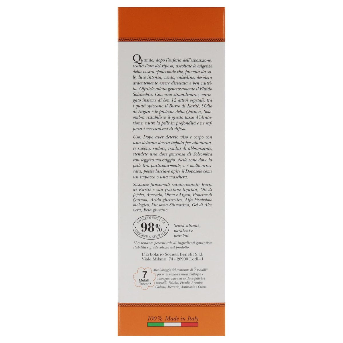 L'Erbolario Soleombra Silky After-Sun Fluid - 6.7 oz - görsel 7