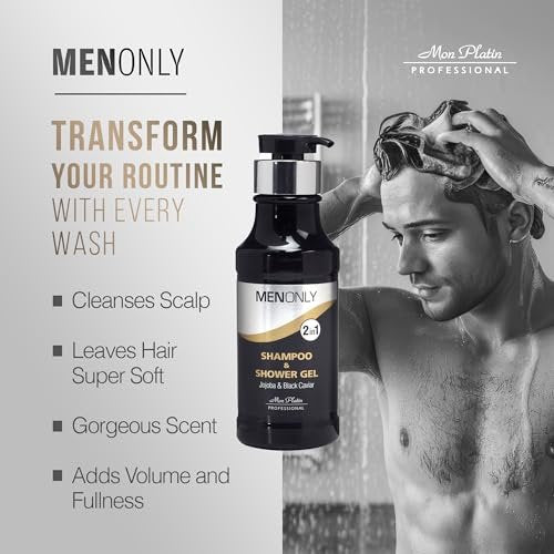 Mon Platin Men’s Daily Shampoo – Black Caviar & Jojoba Extracts – Anti-Dandruff, Volumizing & Refreshing – 400ml - görsel 8