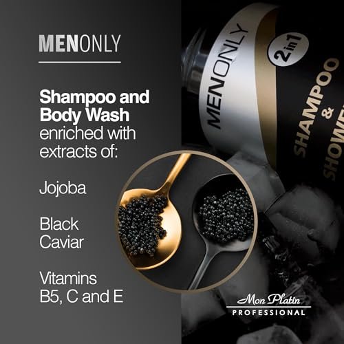 Mon Platin Men’s Daily Shampoo – Black Caviar & Jojoba Extracts – Anti-Dandruff, Volumizing & Refreshing – 400ml - görsel 10