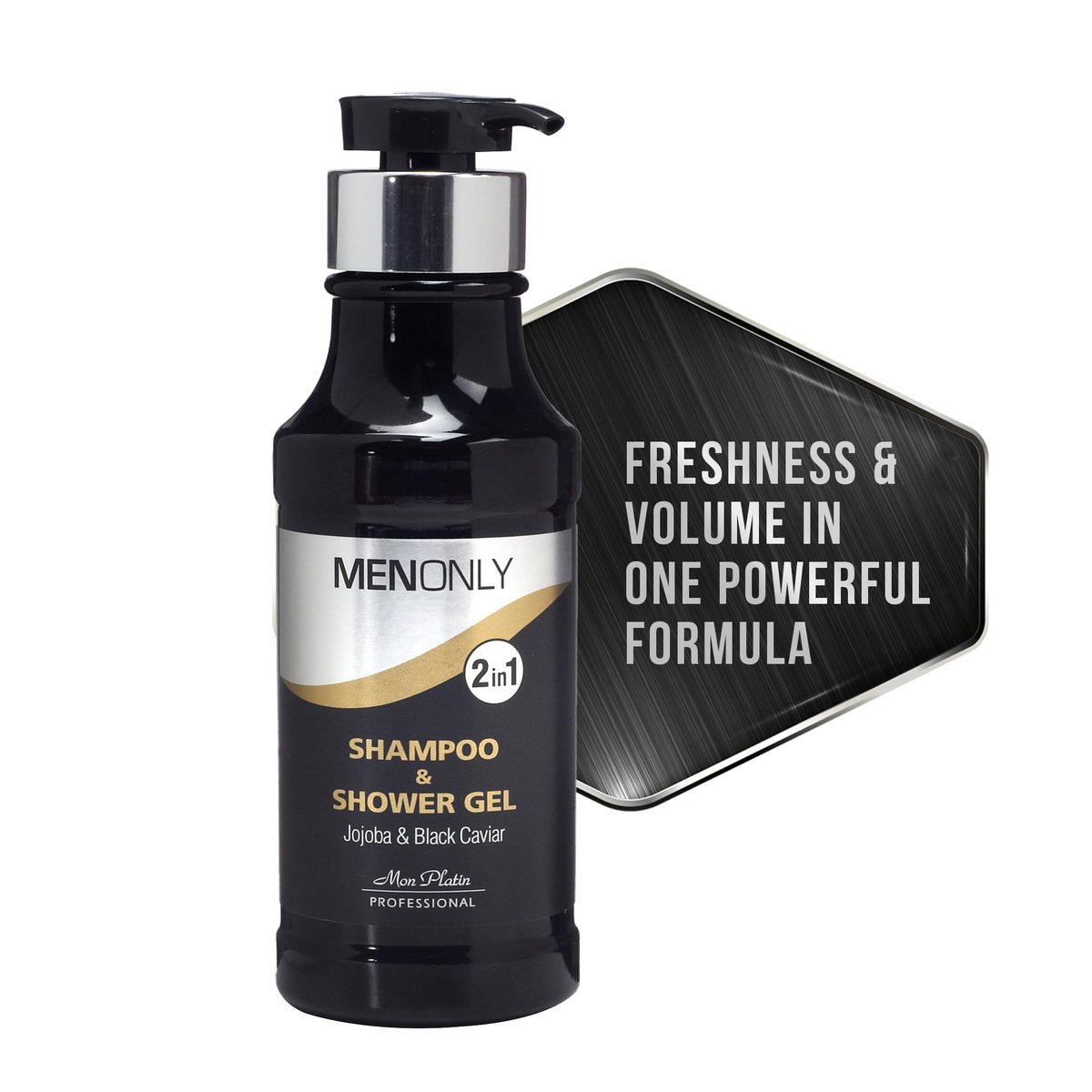 Mon Platin Men’s Daily Shampoo – Black Caviar & Jojoba Extracts – Anti-Dandruff, Volumizing & Refreshing – 400ml - görsel 1