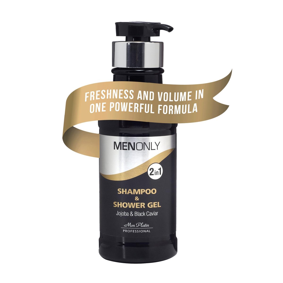 Mon Platin Men’s Daily Shampoo – Black Caviar & Jojoba Extracts – Anti-Dandruff, Volumizing & Refreshing – 400ml - görsel 3