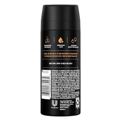 AXE Dark Temptation Body Spray - 4 oz (Pack of 6) - Long-Lasting Fragrance for Men Avelisse