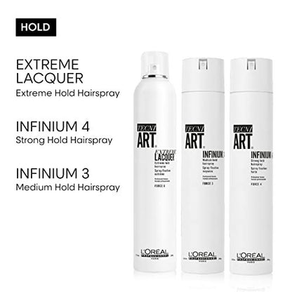 L'Oréal Professionnel Paris Fix Extreme Lacquer - Strong Hold Hairspray for All Hair Types, Anti-Frizz and Shine Avelisse