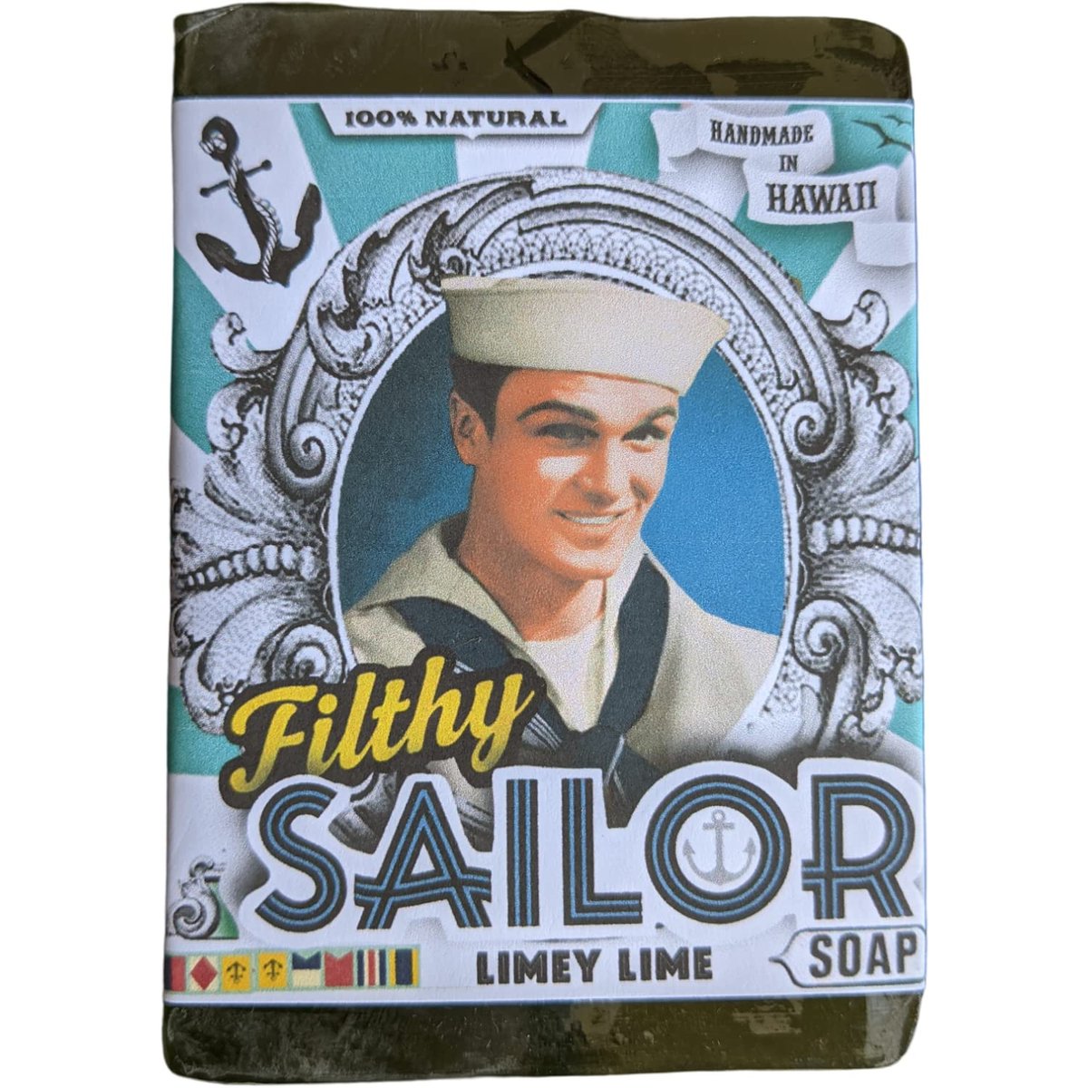 Filthy Farmgirl Handmade Hawaiian Soap - Large Filthy Sailor Bar (5 oz, Green) - görsel 1