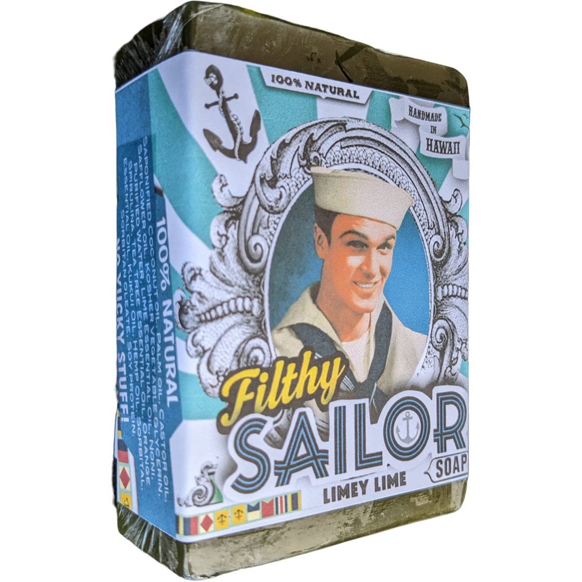 Filthy Farmgirl Handmade Hawaiian Soap - Large Filthy Sailor Bar (5 oz, Green) - görsel 5