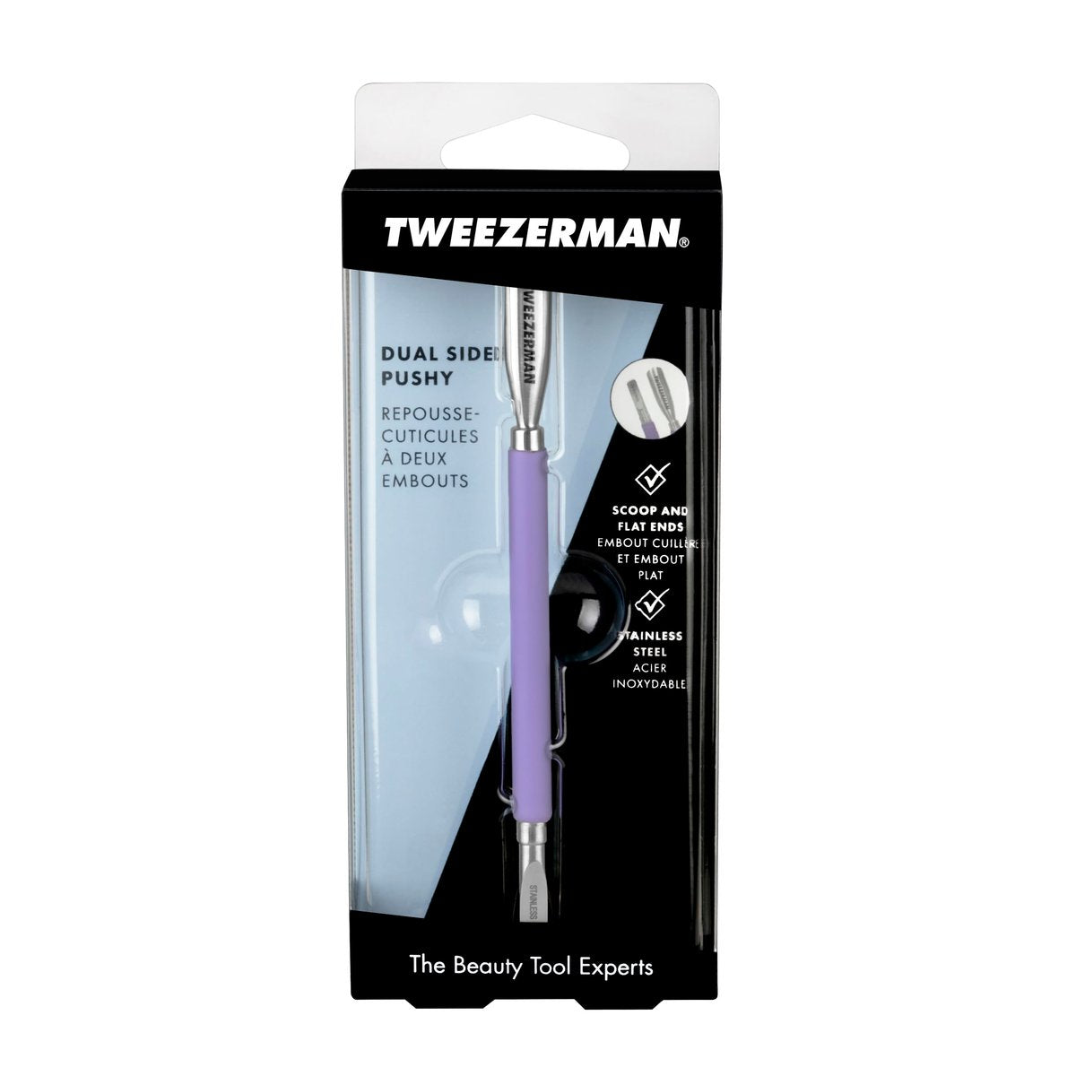 Tweezerman Dual Sided Pushy Cuticle Pusher - Purple Avelisse