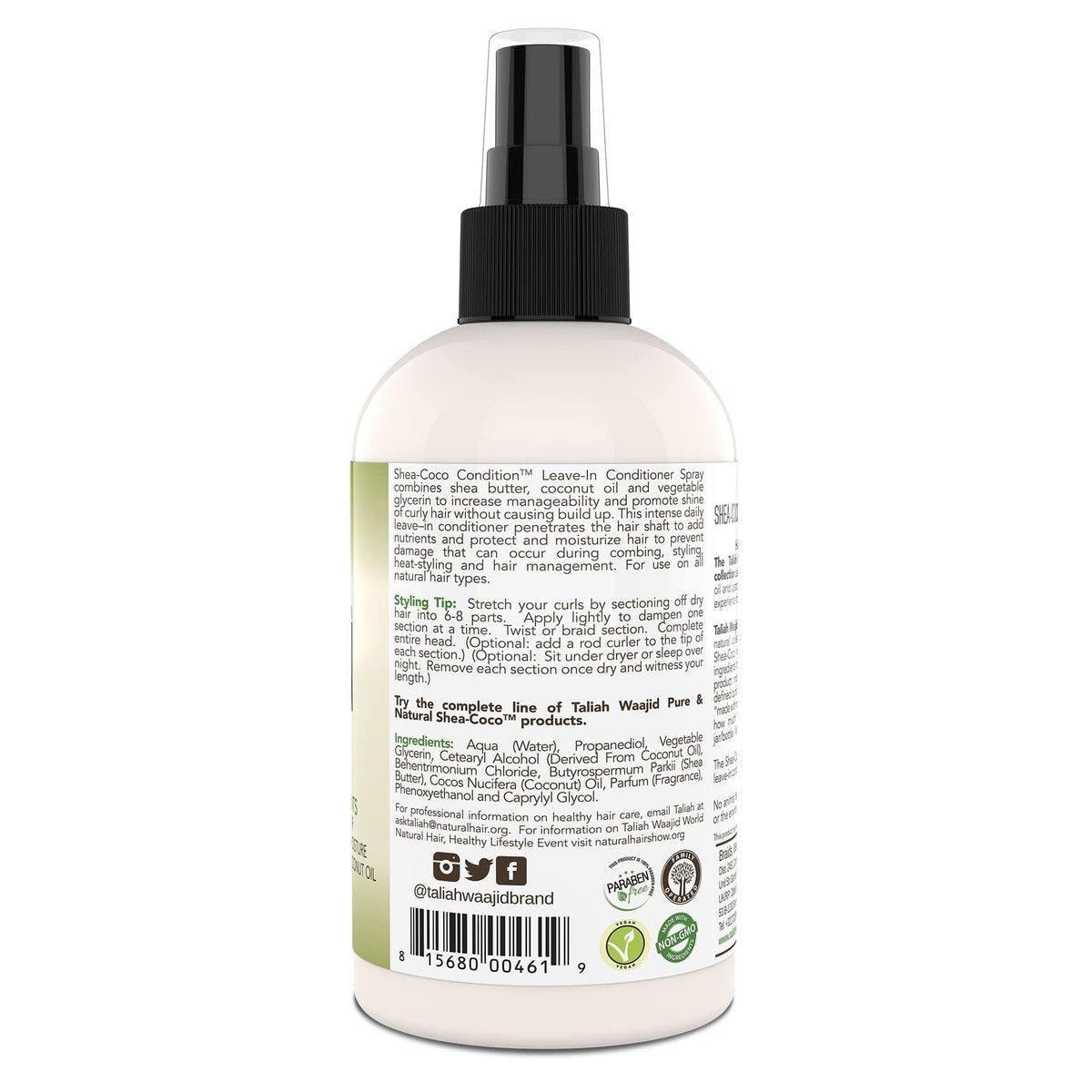 Taliah Waajid Shea-Coco Daily Leave-In Conditioner – 8oz – Moisturizing Detangler for Natural Curly, Kinky & Wavy Hair - görsel 5